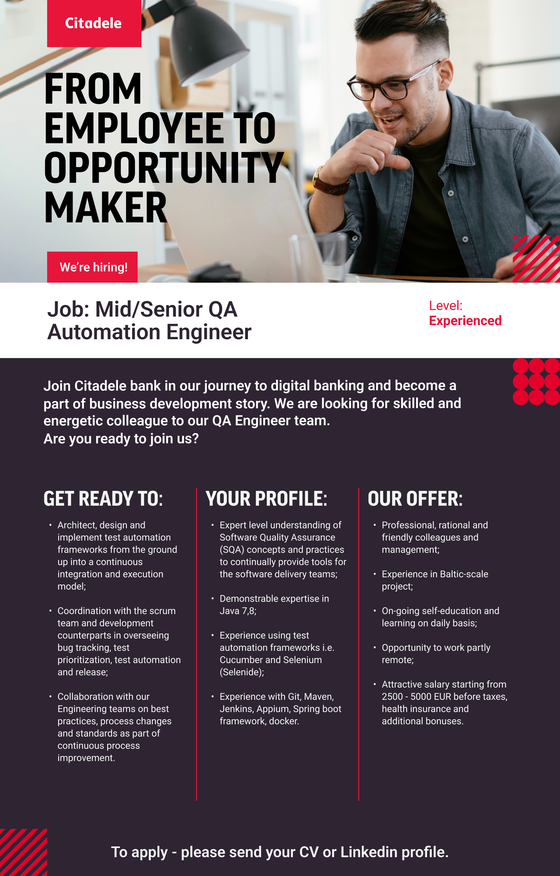 Mid/Senior QA Automation Engineer